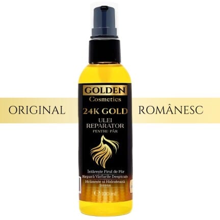 24K Ulei Nutritiv Reparator pentru Păr Fragil Golden Cosmetics