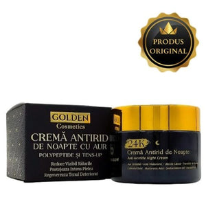 Cremă de Noapte cu Aur, Polypeptide și Tens-Up Golden Cosmetics 