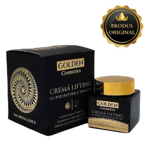 Cremă Lifting cu Fulgi de Aur, Tens Up 10% și Acid Hialuronic Golden Cosmetics 