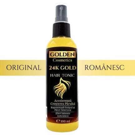 24K Hair Tonic pentru Accelerarea Creșterii Părului Golden Cosmetics 