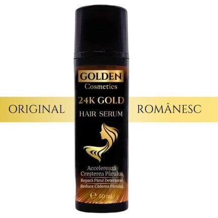 24K Serum Anticădere Păr și Accelerare Creștere Golden Cosmetics 