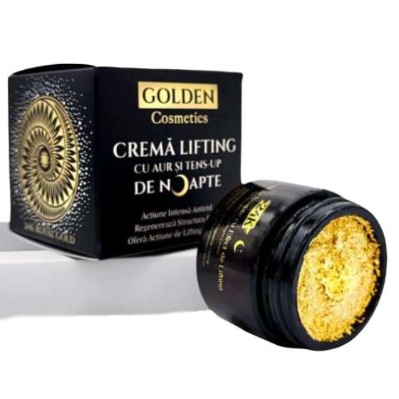 Cremă Lifting de Noapte cu Fulgi de Aur și Tens Up 10%