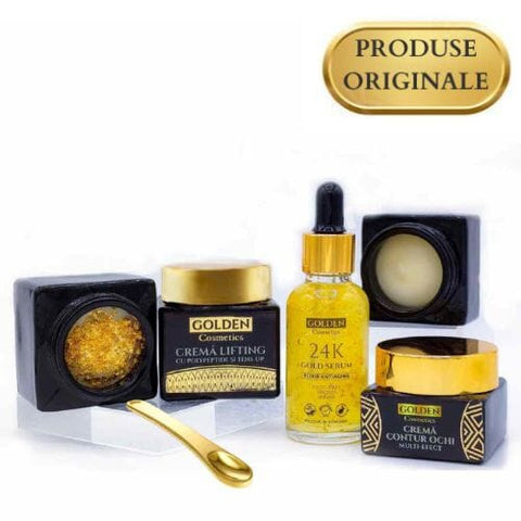 Image of Set Royal Gold Lifting Trio - Ser + Cremă Față + Cremă Ochi Golden Cosmetics 