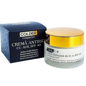 Cremă Antirid cu Aur și Acid Hialuronic SPF 40 The Golden Shop 