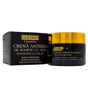 Cremă de Noapte cu Aur, Polypeptide și Tens-Up Golden Cosmetics 