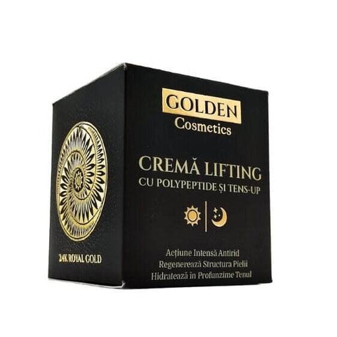 Image of Cremă Lifting cu Fulgi de Aur, Tens Up 10% și Acid Hialuronic Golden Cosmetics 